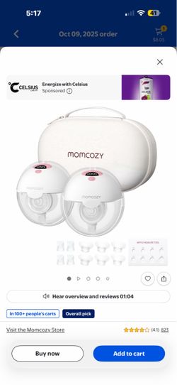 Momcozy M5 Pinky Breast Pump Hands Free, Electric 24mm Pink 2 Pack Total Count: 2