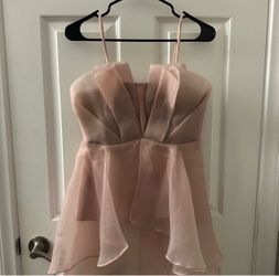CARA WOMAN Pink Organza Peplum Top Size S