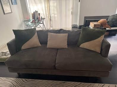 Suede Dark Gray Couch