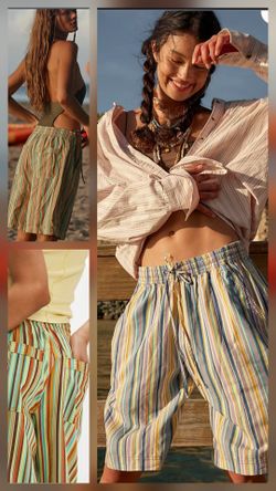 New Free People Striped Shorts Size Large $30 Each