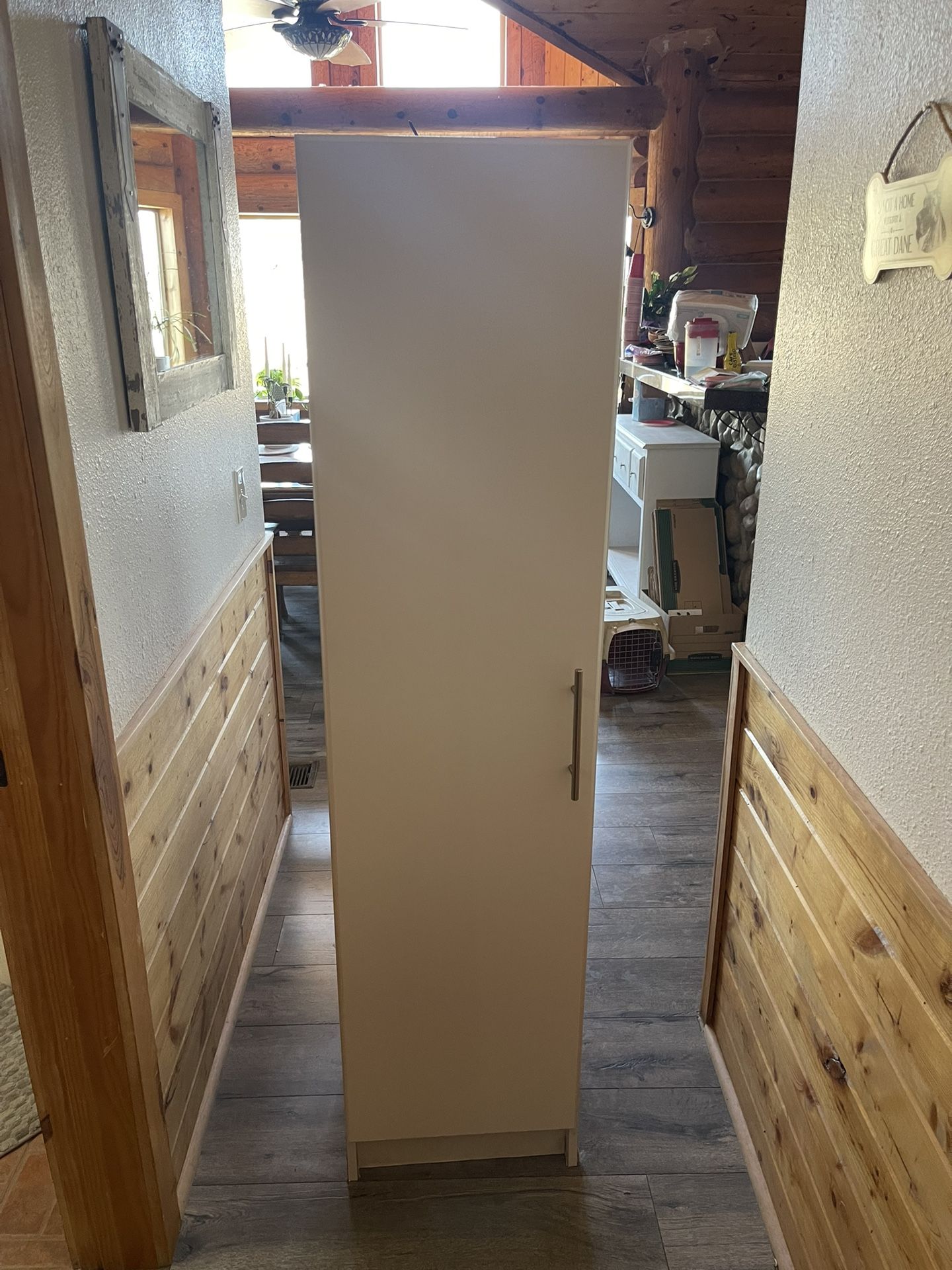 White cabinet with mirror