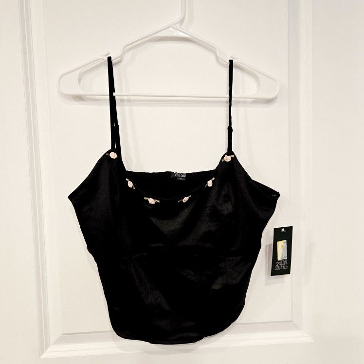 Wild Fable Corset Satin Top NWT XL