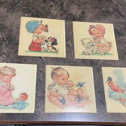 Vintage Baby Wall Plaques 
