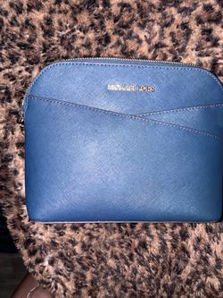 Michael Kors Blue Saffiano Leather Crossbody Bag