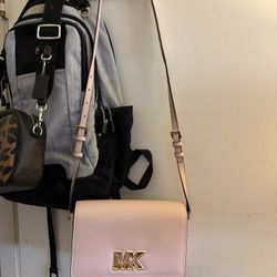 MK Blush Pink And Gold Magnetic Crossbody 