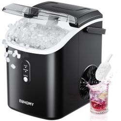 EUHOMY Nugget Ice Maker Countertop with Handle, Ready in 6 Mins  Open box item appears new!  The EUHOMY Nugget Ice Maker is a compact countertop appli