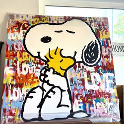 snoopy peanuts painting
