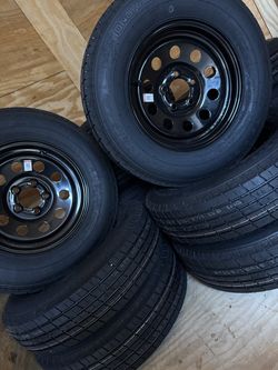 Fresh 205/75R15 Tire & Steel Rim Set