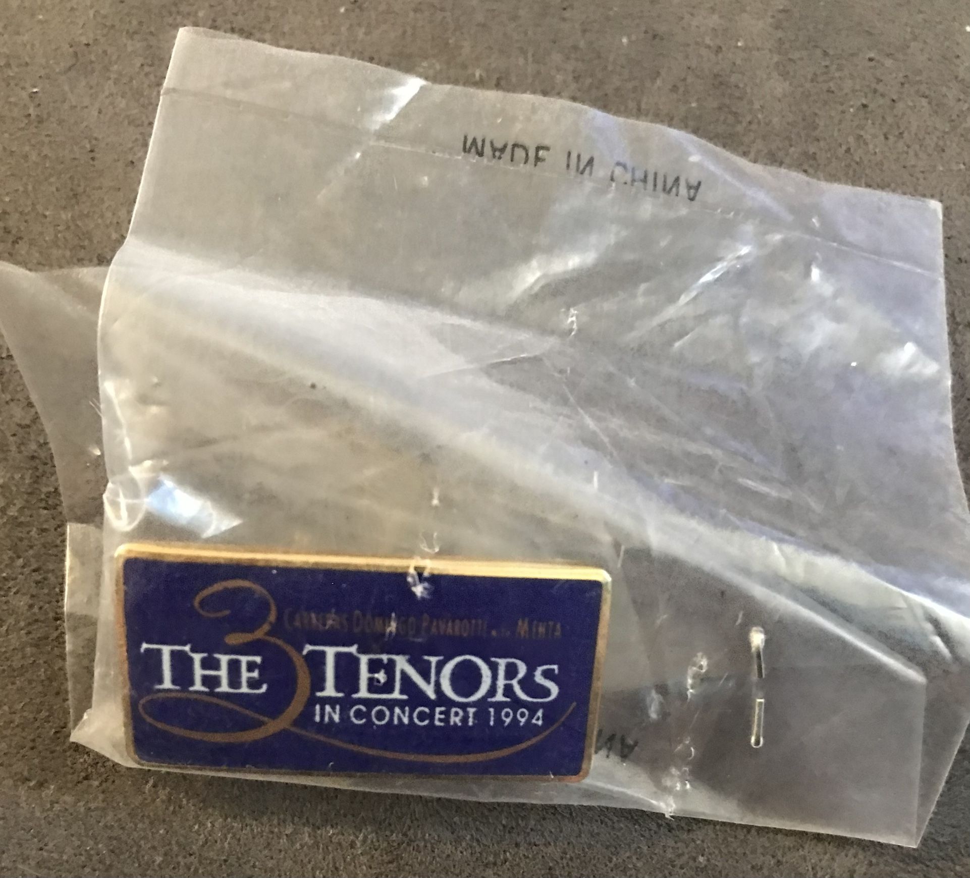 THE 3 TENORS PROMOTIONAL HAT/LAPAL PIN