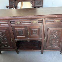 Antique Wall Mirror Unit 