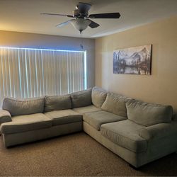 Large Gray Sectional Couch