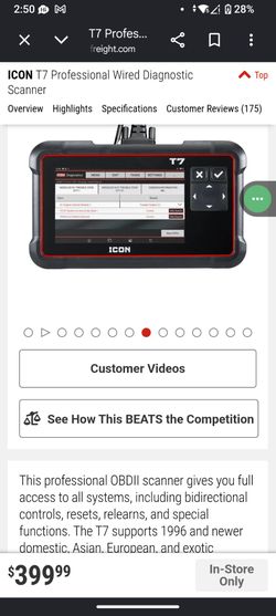 T7 diagnostics scanner