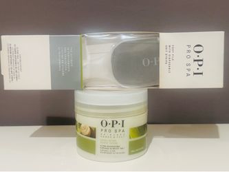 OPI Pro Spa Exfoliating sugar 8.8oz scrub & opi pro spa foot file with disposable grit strips