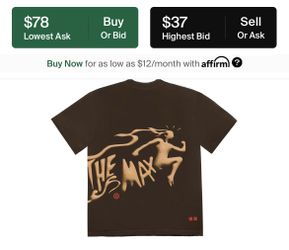 Travis  Scott 2 The Max Tee Shirt