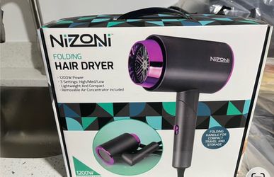 NIZONI folding hair dryer