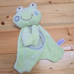 Mary Meyer Baby Lovey Frog Green Plush Security Plaid Patches Toy