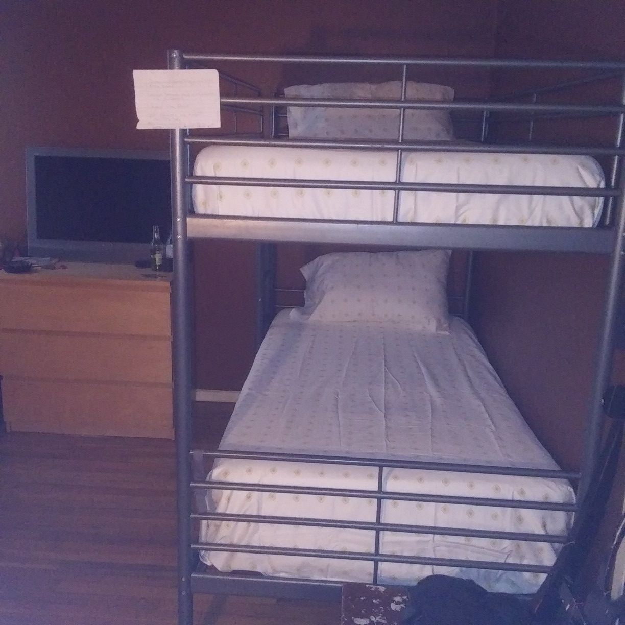 Grey bunk bed frame only