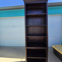 Tall  wood bookshelf