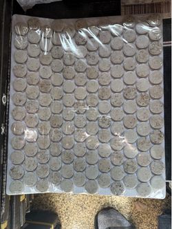 Penny round matte mosaic tile