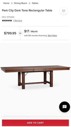 Park City Dark Tone Rectangular Dining Table + 6 chairs + Bench