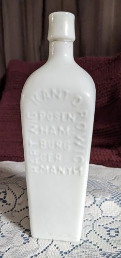 Milk Glass Bitters Bottle 