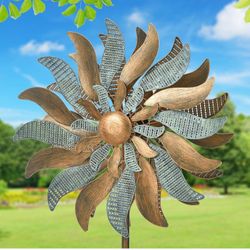 Metal Flower Wind Spinner ART 1934072 Style Craft Outdoor & Garden Decor