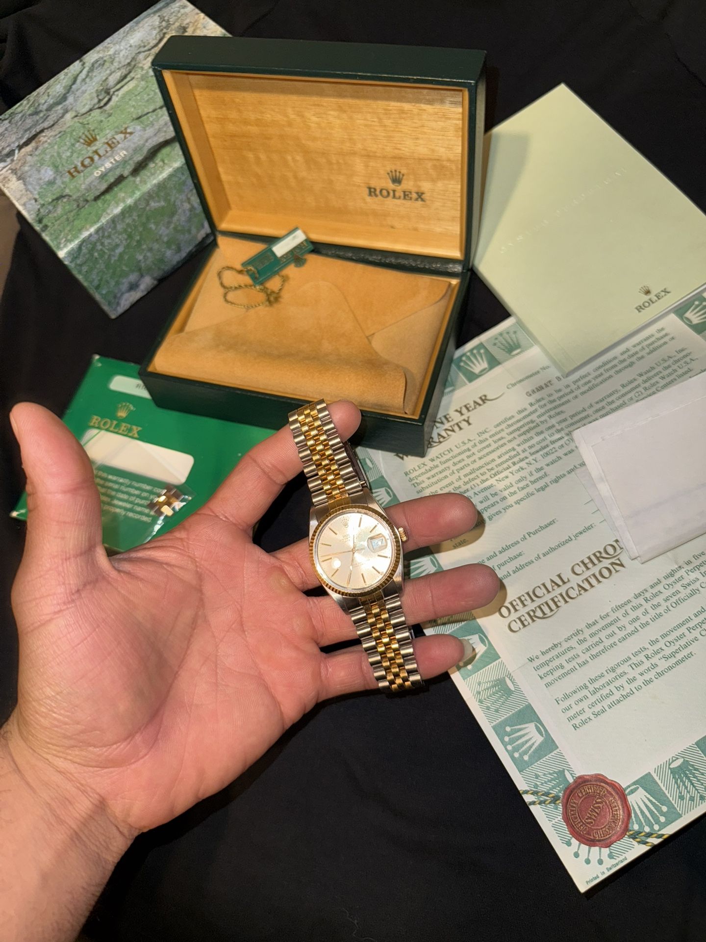 Vintage Rolex  Box Papers Original Receipt