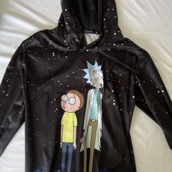 Rick and Morty Hoodie 3D Printed Sweatshirt  Hooded Pullover Jacket Size Large