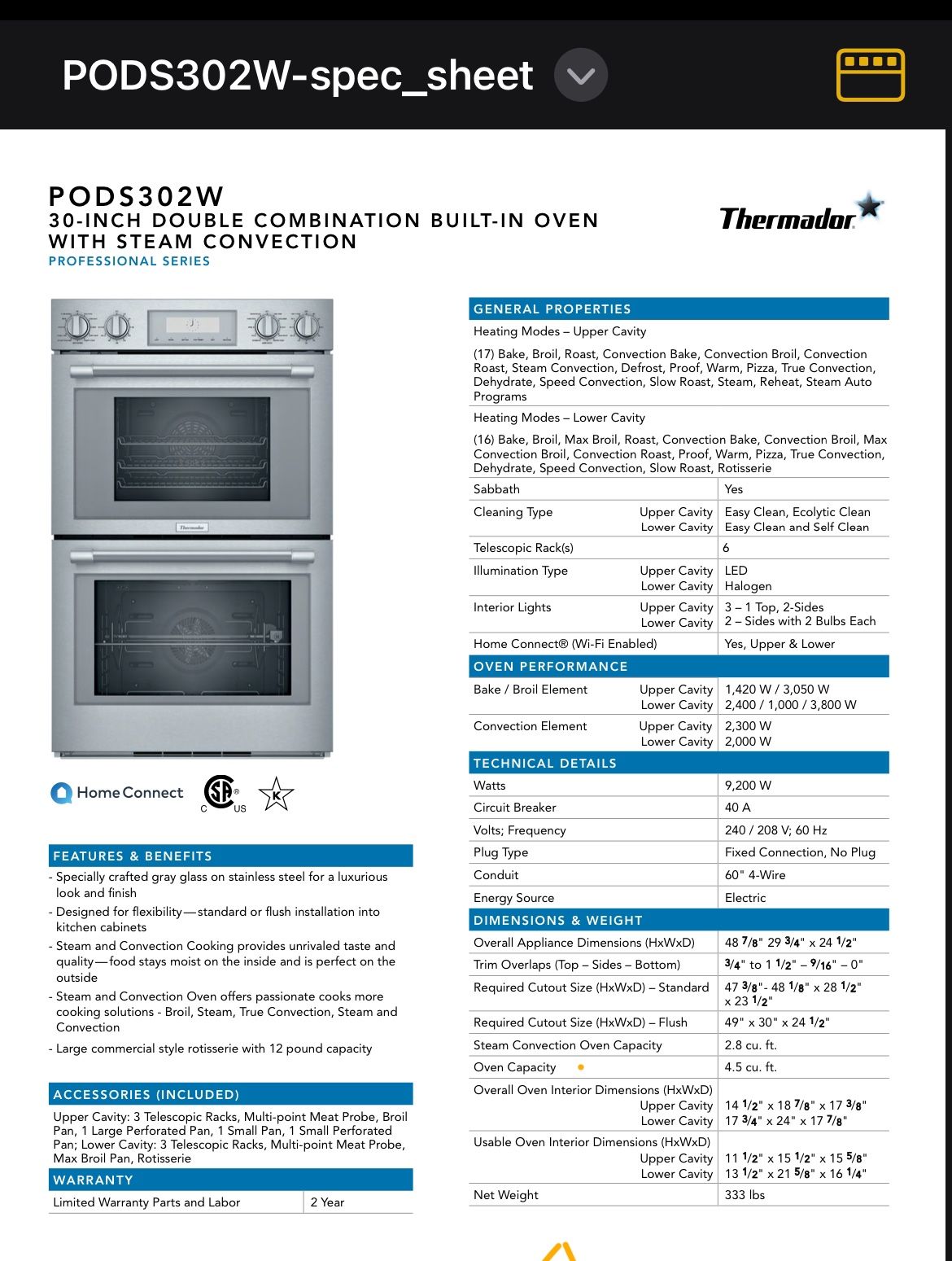 BRAND NEW NEVER OPENED THERMADOR PODS302W