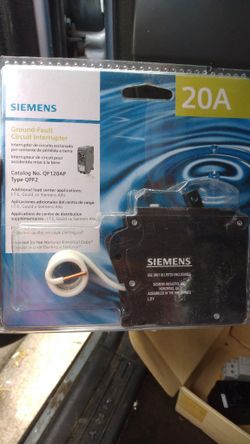 Siemens QF120AP 20 Amp 1-Pole 120V Ground Fault Circuit Interrupter GF &KY6h