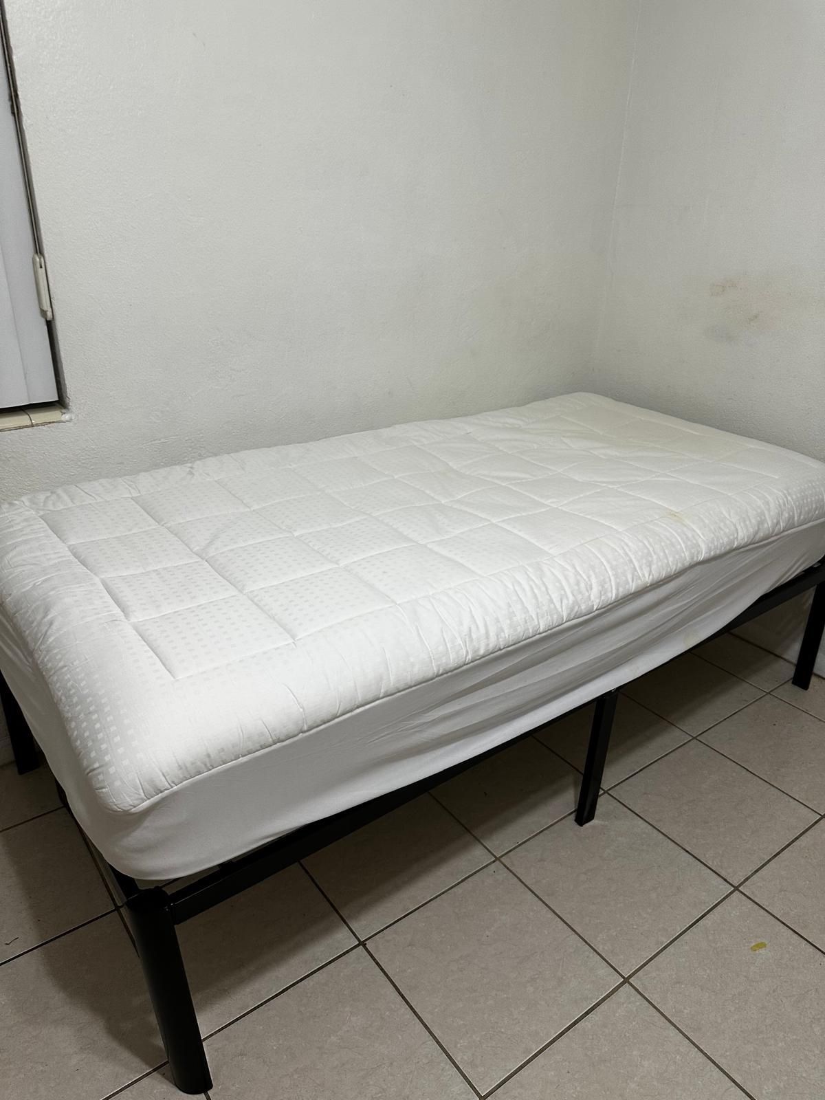 Twin Bed With Cover On Orthopedic Bed