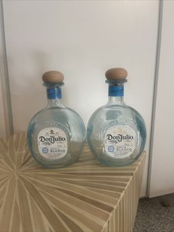2 Don Julio Blanco Bottles Empty