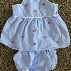Janie and jack sz 18m flag outfit 