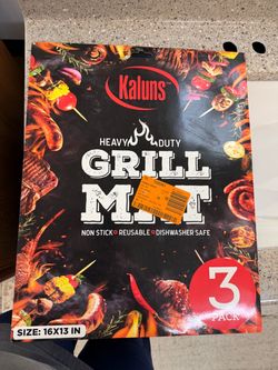 Kaluns Reusable Heat Resistant BBQ Grill Mat (Set of 3)