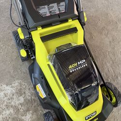 RYOBI 40V HP Brushless 20 in. Cordless Battery Walk Behind Push Lawn Mower with 6.0 Ah Battery and C