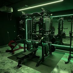 Vesta Fitness PRO SERIES Ultimate Half Rack Functional Trainer w/Smith Machine Bar | 320lb Stack | Gym Equipment | Fitness | Commercial | Squat Rack 