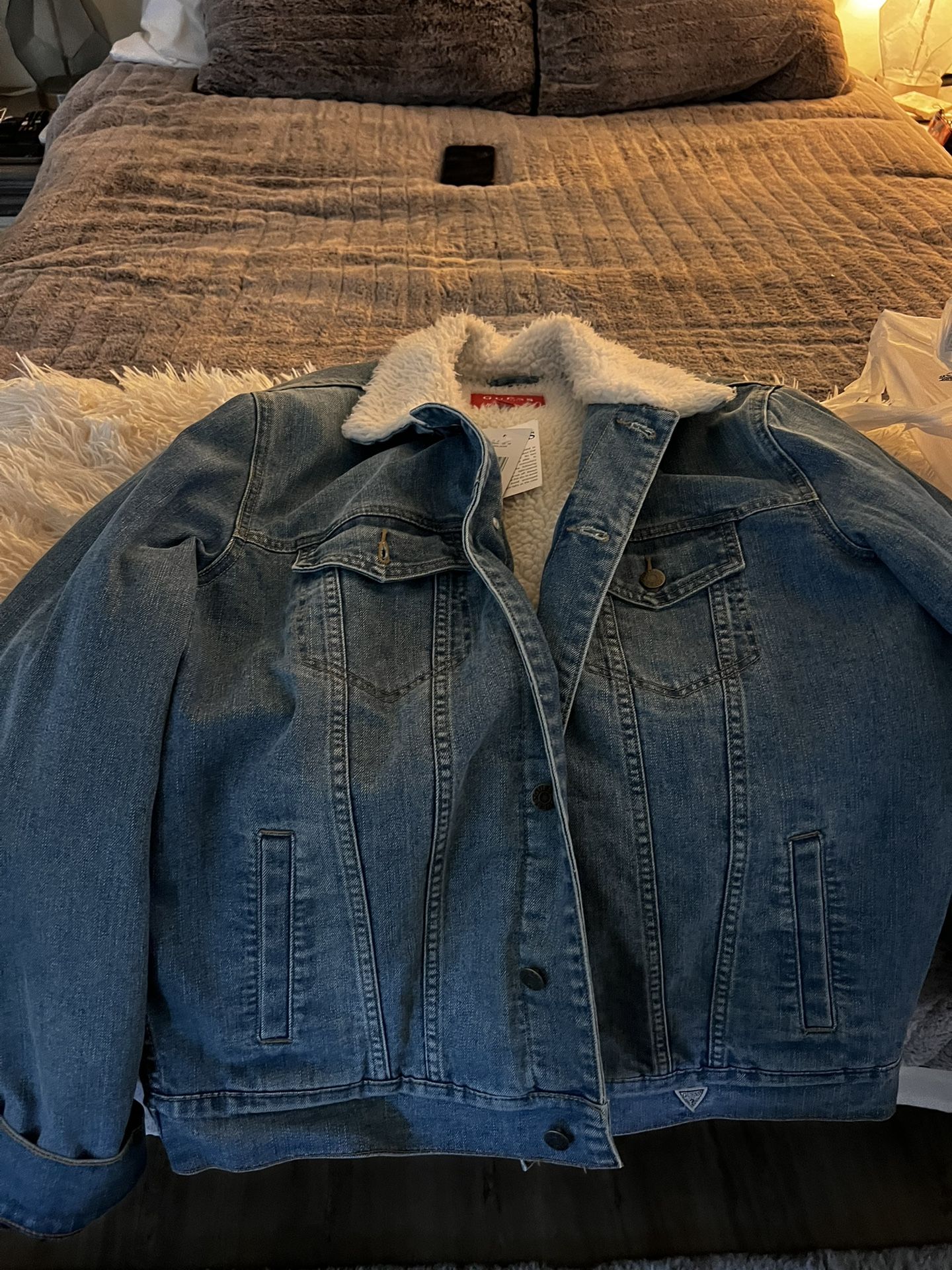 Guess Braun Sherpa Jacket Denim