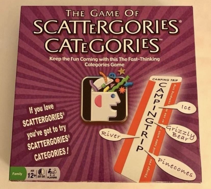 Scattergories Categories
