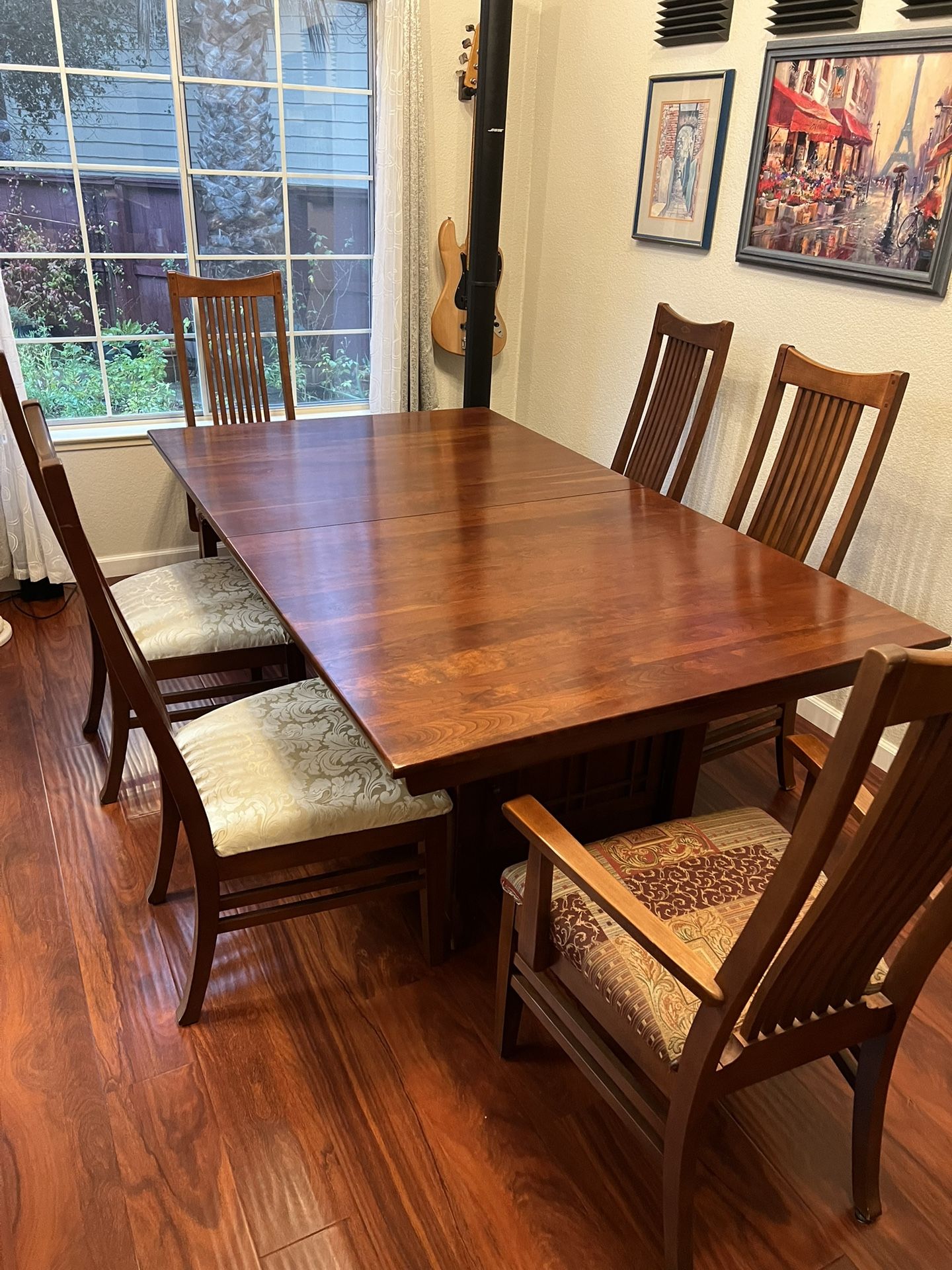 Lexington “Arts And Crafts Collection” Mahogany Dining Table With 6 Chairs