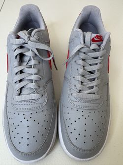 MEN'S NIKE COURT VISION LOW Gray/Red DH2987-006 SNEAKERS Men Size US 10