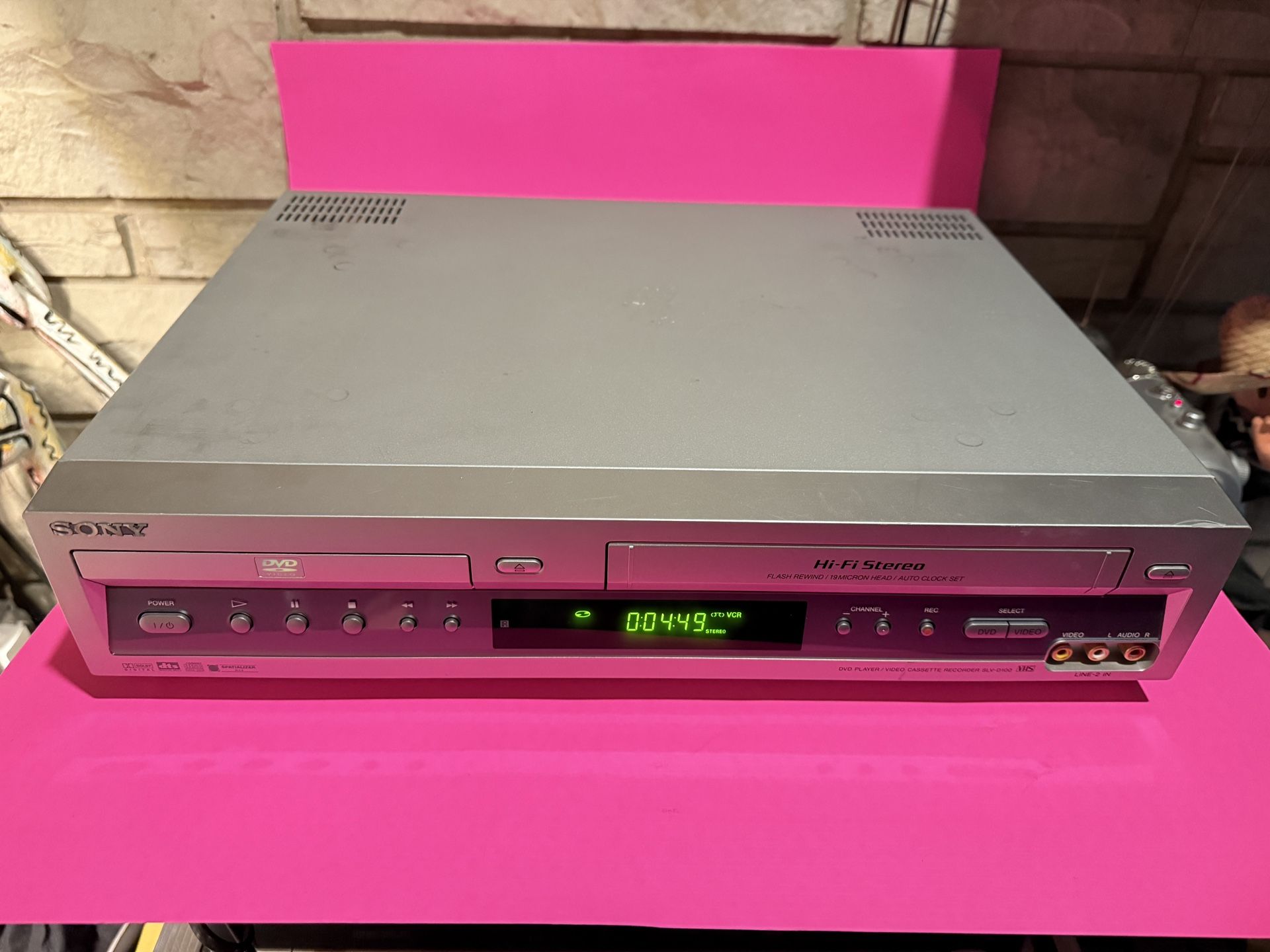 SONY DVD VCR VHS PLAYER RECORDER COMBO SLV-D100 - TESTED WORKS