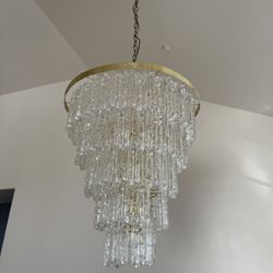 Faux Crystal Glass Chandelier 