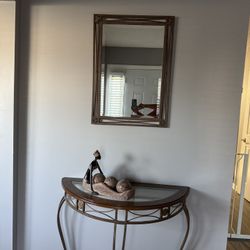 Accent Table And Mirror 