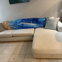 L Shaped Beige Couch Had For 3 Months