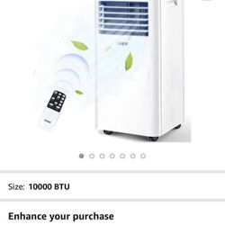 Pasapair Portable Air Conditioner/Air Cooler 10000 BTU with Dehumidifier&Fan Mode/Quiet AC unit Cools Rooms to 400 sq.ft,with Remote Control,LED Panel