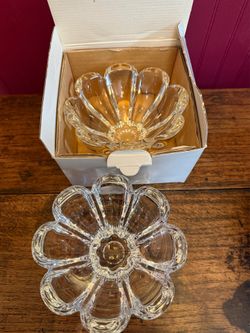 Two Mikasa Zinnia Crystal Bowls