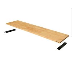Husky 72 in. Solid Wood Work Surface for Regular Duty Welded Steel Garage Storage System