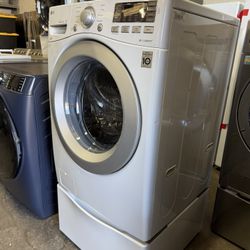 LG 4.5 Capacity Washer & Pedestal 