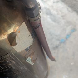 antique copper fire extinguisher complete 