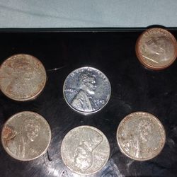 1943 Steel Pennies 1988/Double Rare Dime Stamped Penny